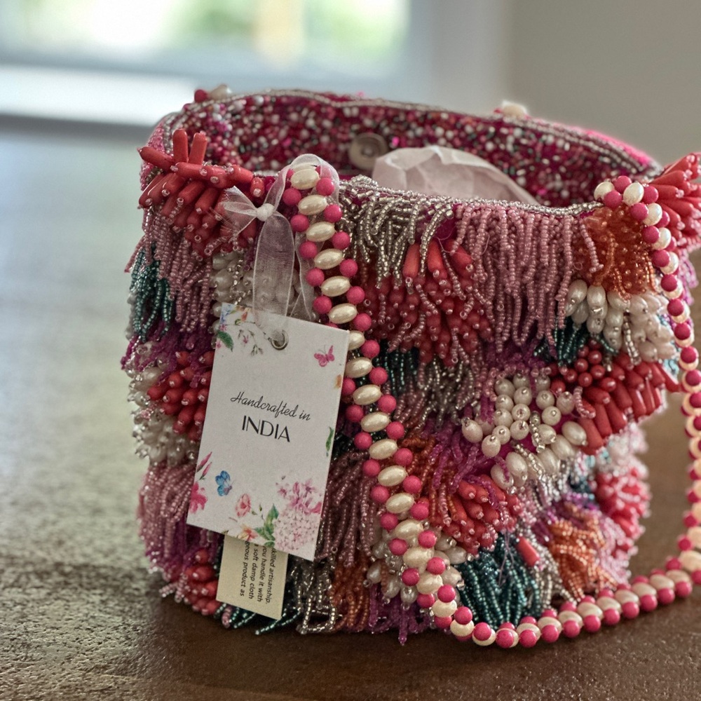 Colorful Beaded Handbag